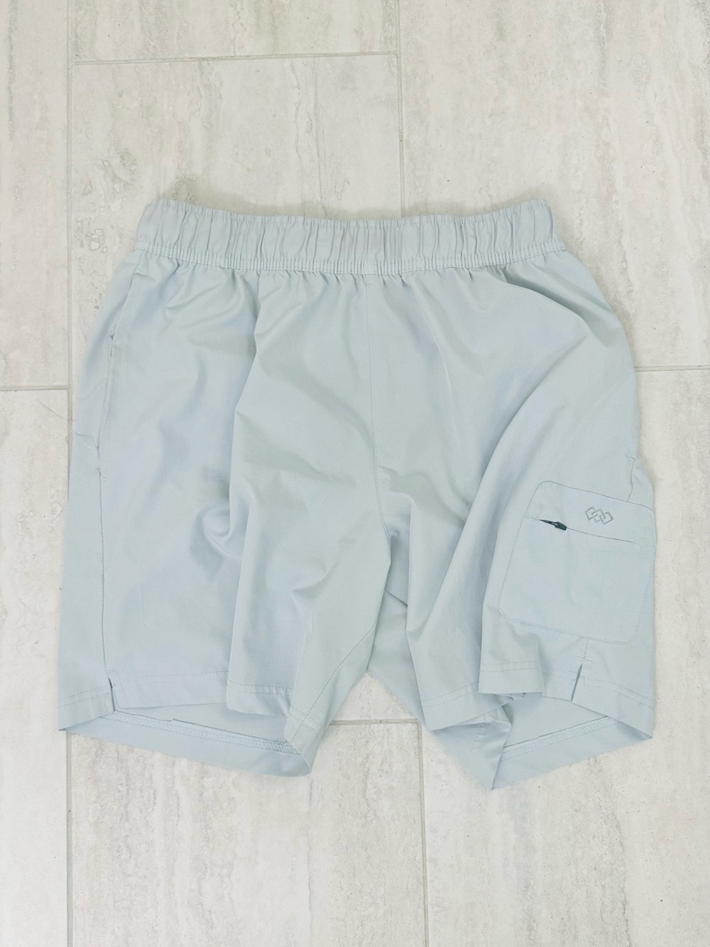 Men's Light Grey Gym Shorts with Pocket